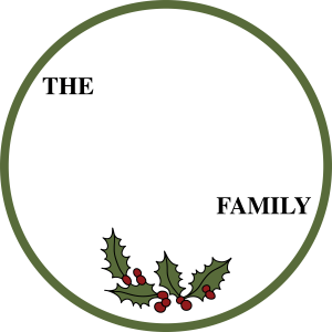 Round Holly Personalized